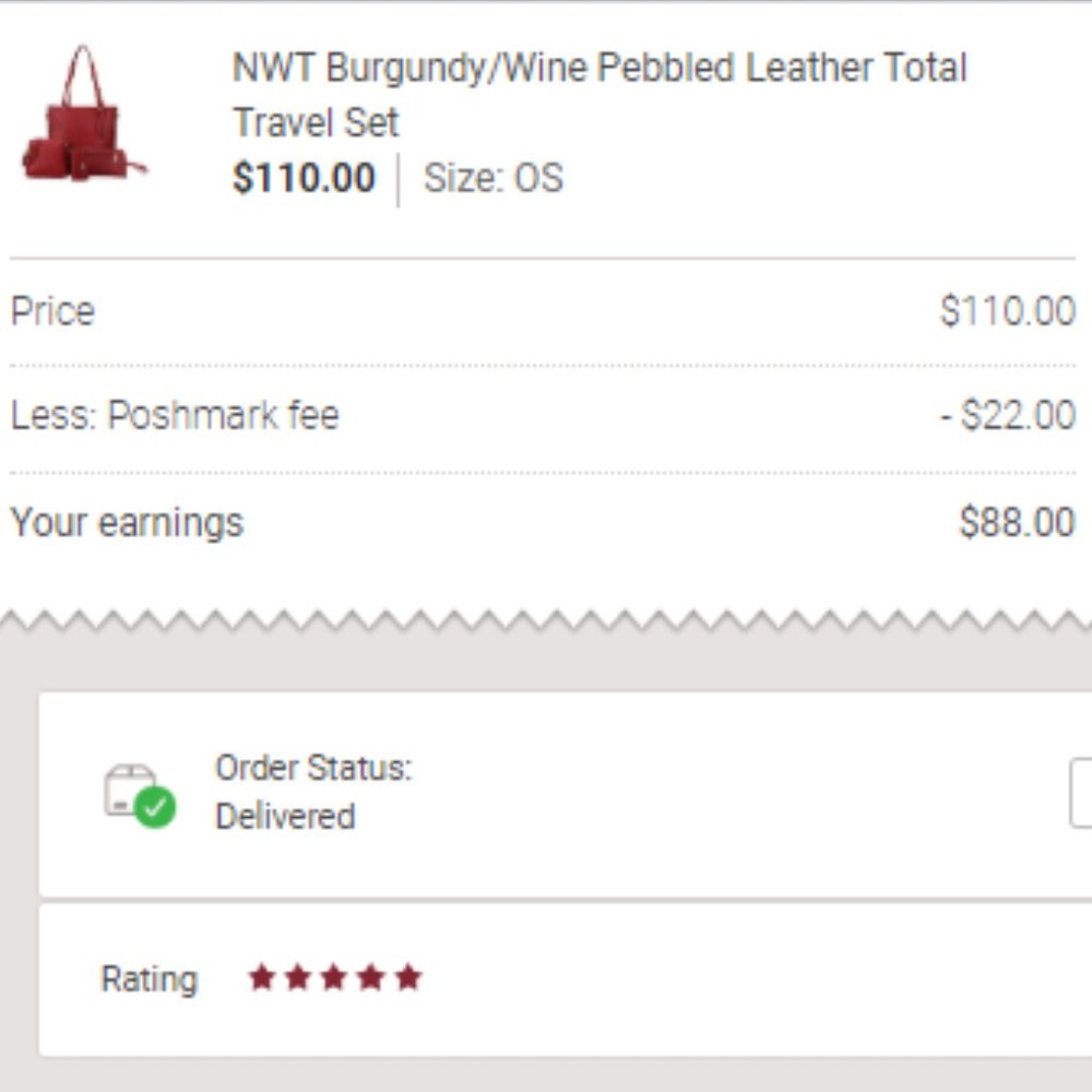 1 LEFT!! Rose/Blush Pebbled Leather Travel Set - Picture 2 of 8
